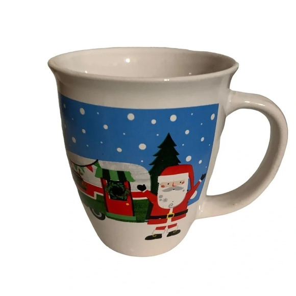 Royal Norfolk Christmas coffee cup with Santa and trailer - Picture 1 of 4